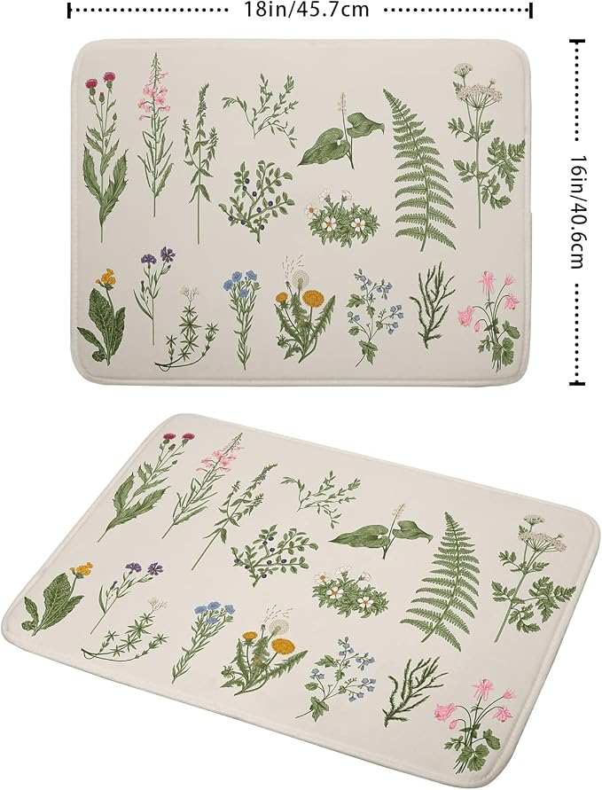 Sage Flower Herbs Dish Drying Mat - Image 2