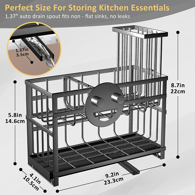 Sponge Holder for Kitchen Sink & Sink Caddy - Image 9