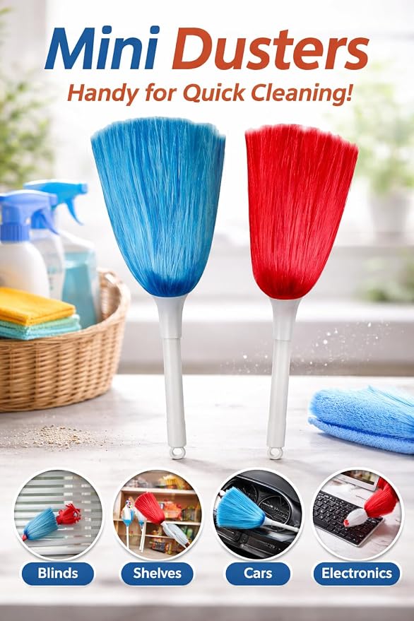 Mini Feather Dusters Anti-Static Multipurpose Microfiber Dusting Brush Tool - Image 3