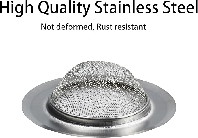 3PCS 4.5" Kitchen Sink Strainer, Stainless Steel Drain Strainers - Image 4