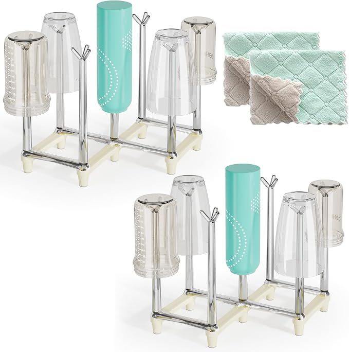 Marbrasse Retractable Cup Drying Rack, Drinking Glass and Sports Bottle Drainer by Marbrasse
