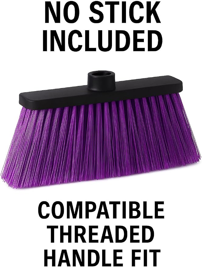 ALMA Deep Purple 14" Soft Flagged Broom Head – Indoor Sweep – Universal 7/8" - Image 3