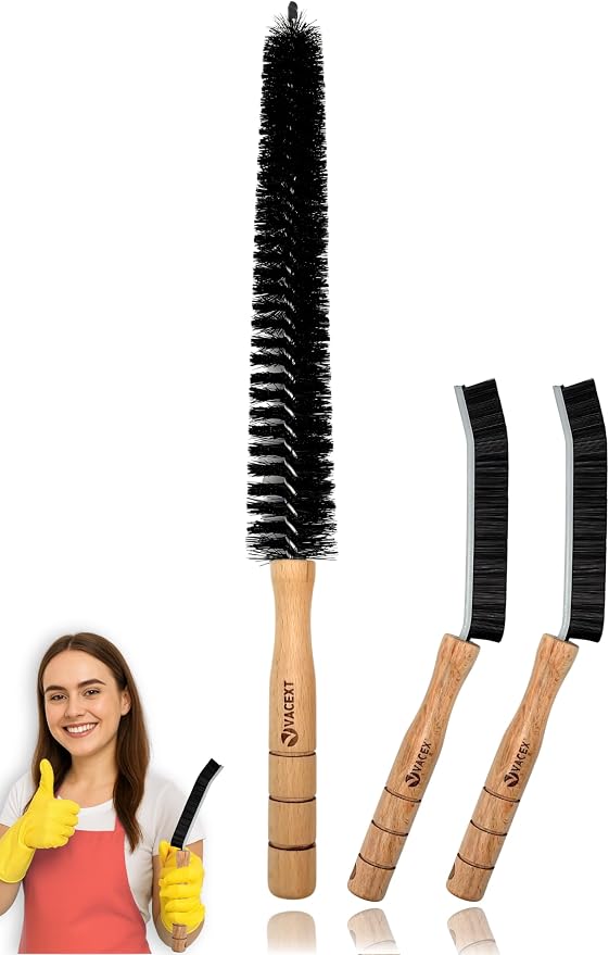Dryer Lint Brush Vent Trap Cleaner, Refrigerator Condenser Coil Brush & Crevice by Enukycom