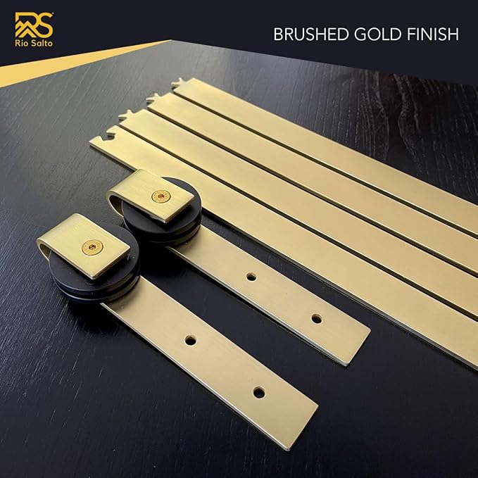 Rio Salto Mini Gold Barn Door Hardware Kit - Image 3