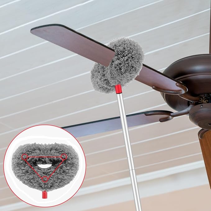 Max 66'' Ceiling Fan Cleaner Duster Reusable Microfiber Ceiling Fan Blade - Image 6