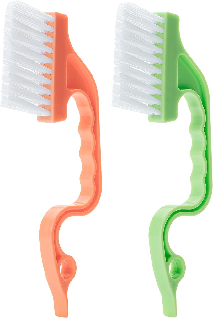 Slick- Window Track Cleaning Brush, 2 Pack, Built-in Scraper, Window Track by SlickSolutions
