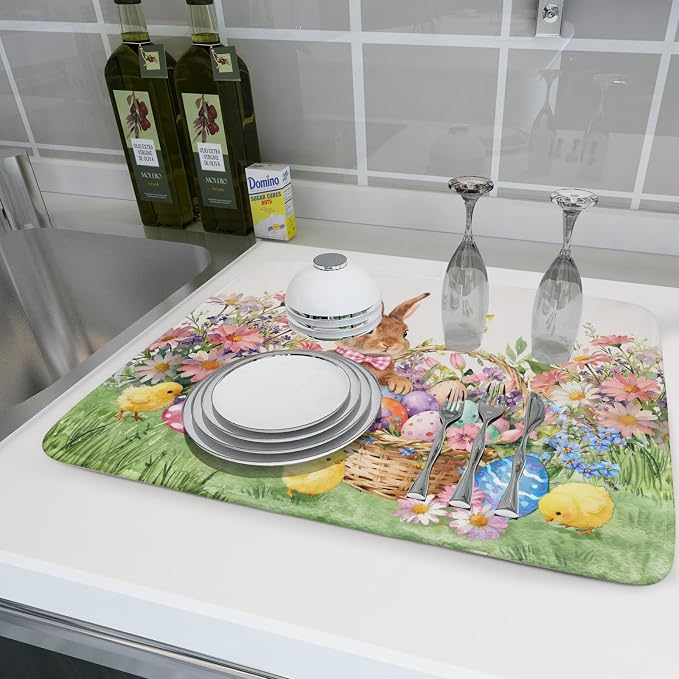 Easter Bunny Eggs Dish Drying Mat - Image 6