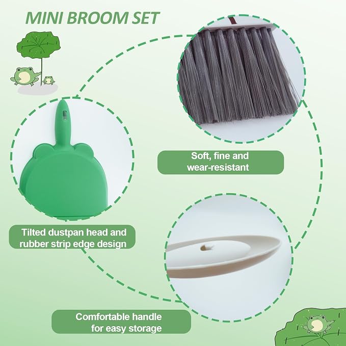 2Pcs Mini Broom and Dustpan Set, Each Set Comes - Image 4