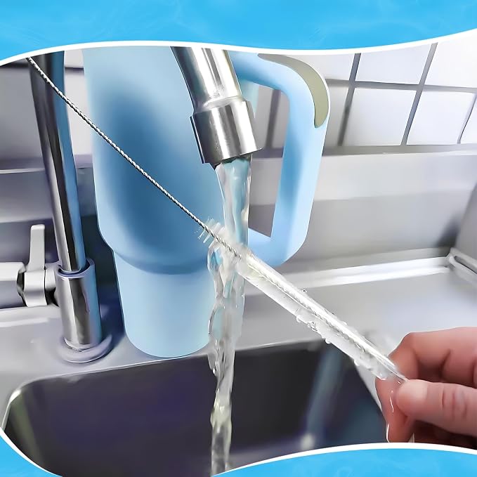 Cleaning Brushes for Reusable Drinking Straws, Long Wire Handle, Bottle and - Image 7
