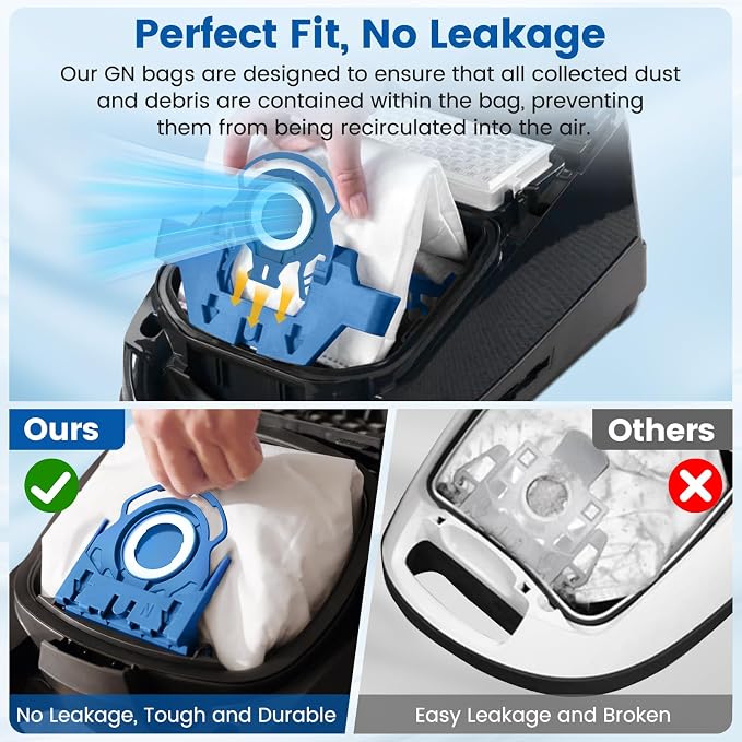 20 Pack 3D Airclean GN Vacuum Bags Compatible - Image 7