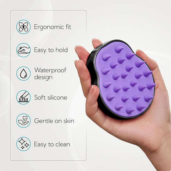HEETA Hair Scalp Massager Shampoo Brush 2 Pack, Soft Silicone Bristles to - Image 4