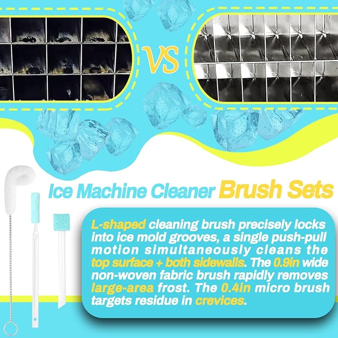 Potanro Ice Machine Cleaner Brush Sets, Gap Crevice Cleaning Brushes Tools - Image 3