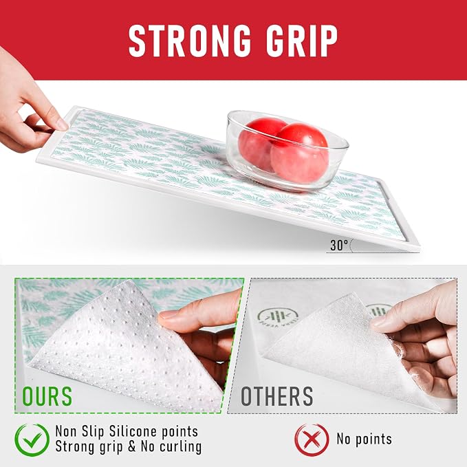 Cooyes Absorbent Refrigerator Liners, Non Slip Fridge Bin Liners and Mats - Image 3