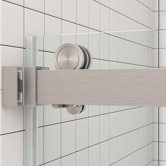 Sunrosa Frameless Double Sliding Shower Door 44-48" W x 76" H, 5/16" Thick - Image 2