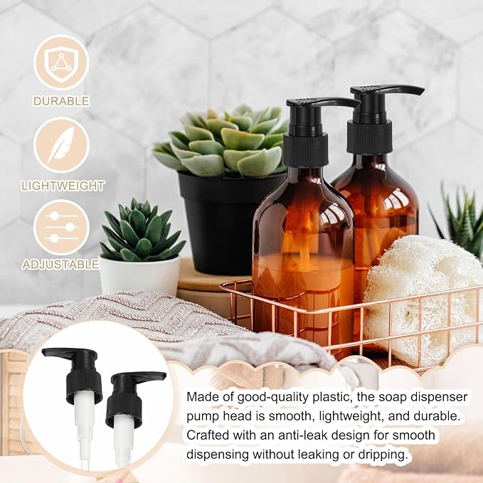 uxcell 8 Pcs Soap Dispenser Pump Heads Soap Dispensers Top Pumps Replacement - Image 4