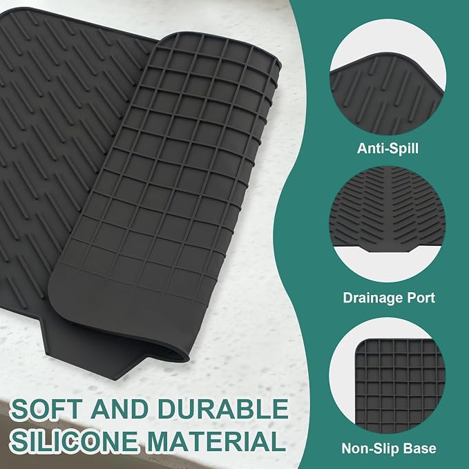 Silicone Dish Drying Mat 23x17 Multiple Usage, Easy clean, Eco-friendly - Image 4
