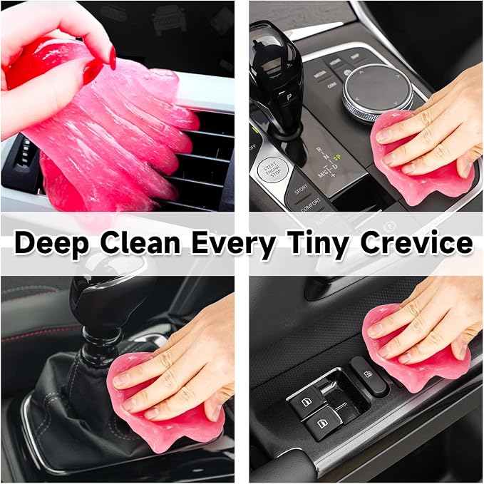 Car Detailing Brush Set, Dust Blower, Cleaning Gel, Microfiber Towel – - Image 7