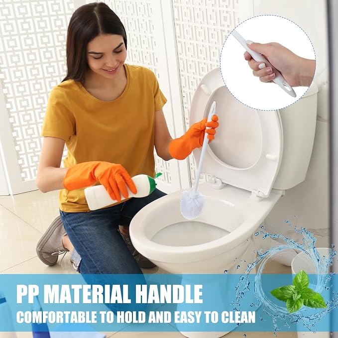 Tioncy 15 Pcs 14.2 Inch Toilet Brush Commercial Heavy Duty Toilet Bowl Cleaning - Image 6