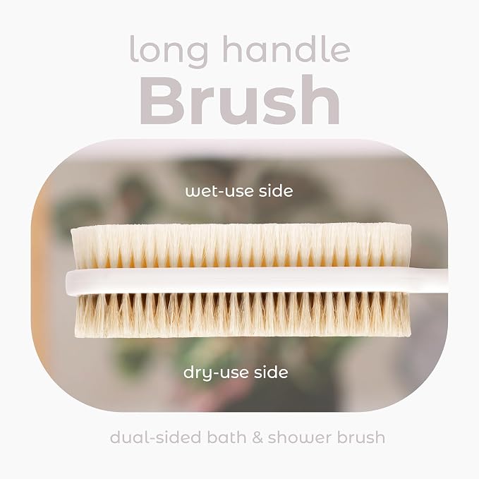 MainBasics Back Scrubber for Shower – Long Handle Dual-Sided Brush for Body - Image 2