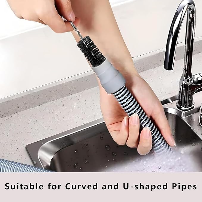 Flexible Extra Long Drain Brush, Drain Unblocker Tools, 61 inch Pipe Cleaner - Image 4