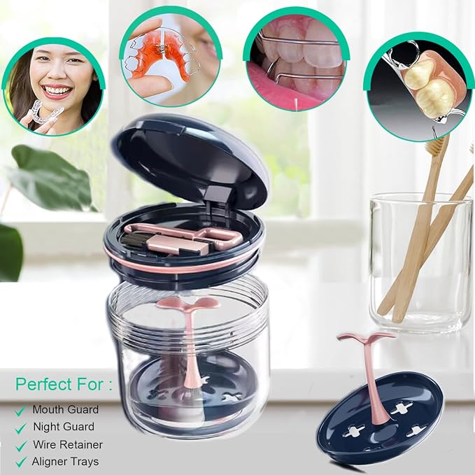 Retainer case, Denture Bath Cup，Retainer Cleaner Case Box, Night Mouth Guard - Image 3