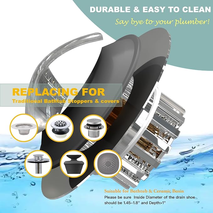 Kitchen Sink Drain Strainer 3 in 1, 304 Stainless Steel Pop Up Sink Stopper - Image 5