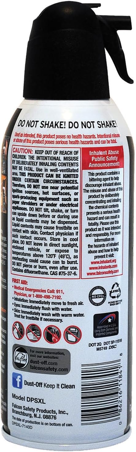 Falcon Compressed Gas Disposable Cleaning Duster 3 Count, 10 oz. Can - Image 8