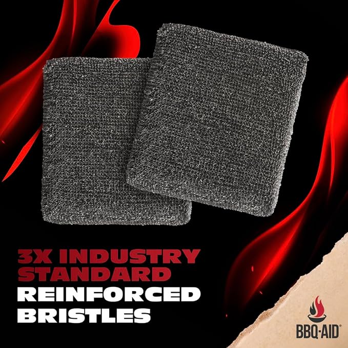 BBQ-AID 2-Pack Bristle Free Grill Brush Replacement Heads, Grill Cleaning - Image 5