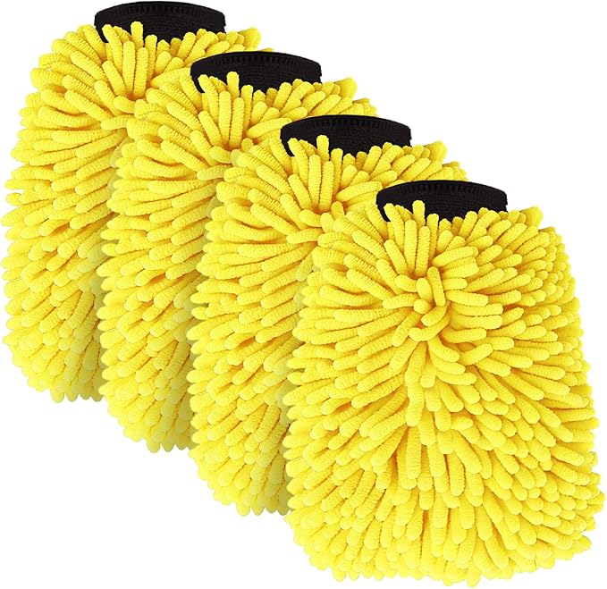 Car Wash Mitt Microfiber, Premium Chenille Microfiber Wash Car Mitts Sponge by Unknown