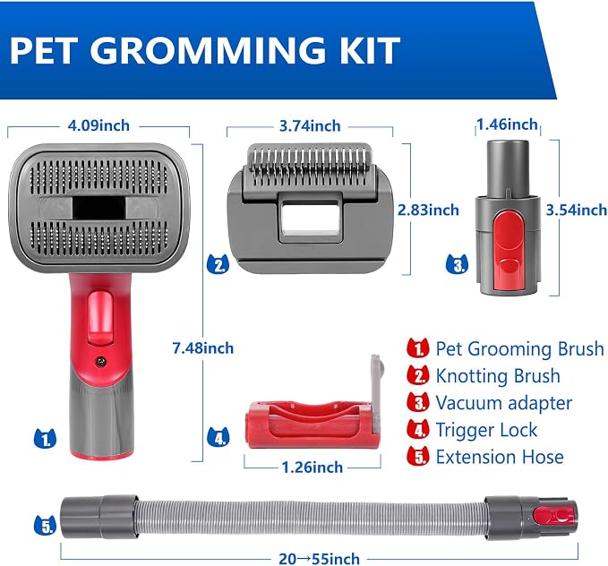 2-in-1 Pet Grooming Kit Compatible - Image 6