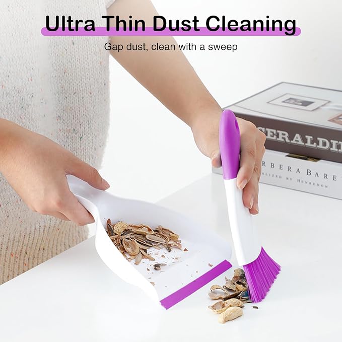 NACENA Mini Dustpan and Brush Set, Small Broom and Dustpan Set Dust Pan and - Image 6