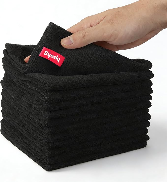 12-Pack Microfiber Cleaning Cloth, 11.5x11.5 Microfiber Towels by Unknown