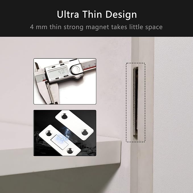 Cabinet Magnetic Catch, 20 Pack Ultra Thin Magnetic Cabinet Door Catch - Image 4
