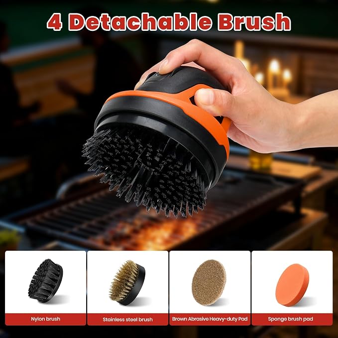 Electric Grill Brush- Waterproof Cordless Rotary Cleaning Brush - Image 2