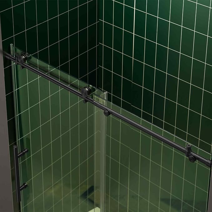 Woodbridge 56-60" W x 80" H Frameless Single Sliding Shower Door - Image 10