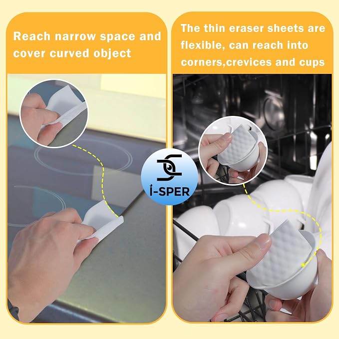 60 PCS Magic Sponge Eraser Sheets, Reusable Upgrade Convex Point Scrub Pad - Image 3