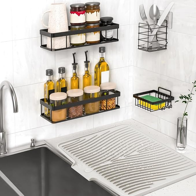 Silicone Dish Drying Mat for Kitchen Counter, Dish Drying Pad, Non-Slip Drain - Image 6