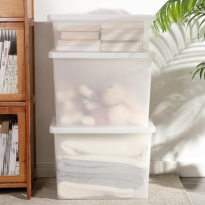 27 Quart Stackable Plastic Storage Bins - Image 4