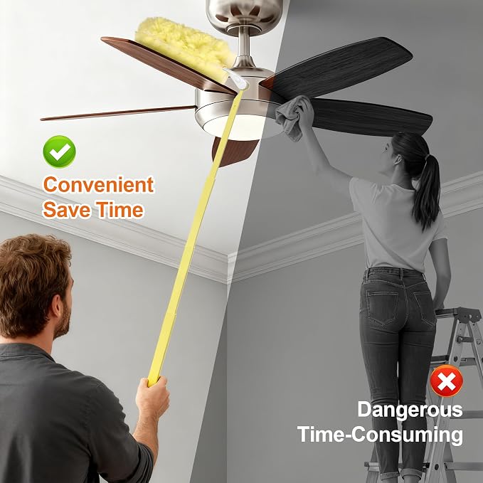JOYMOOP Scented Telescopic Duster kit, 3FT Extendable Handle + 4 Yellow Refill - Image 4