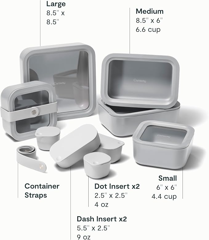 Caraway 14pc Glass Food Storage Container Set - Image 3