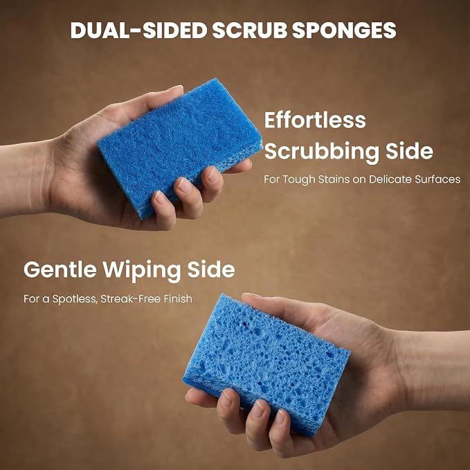 Kitchen Sponges, Non-Scratch Scrub Sponge, Dual Sided Cleaning Sponges - Image 3