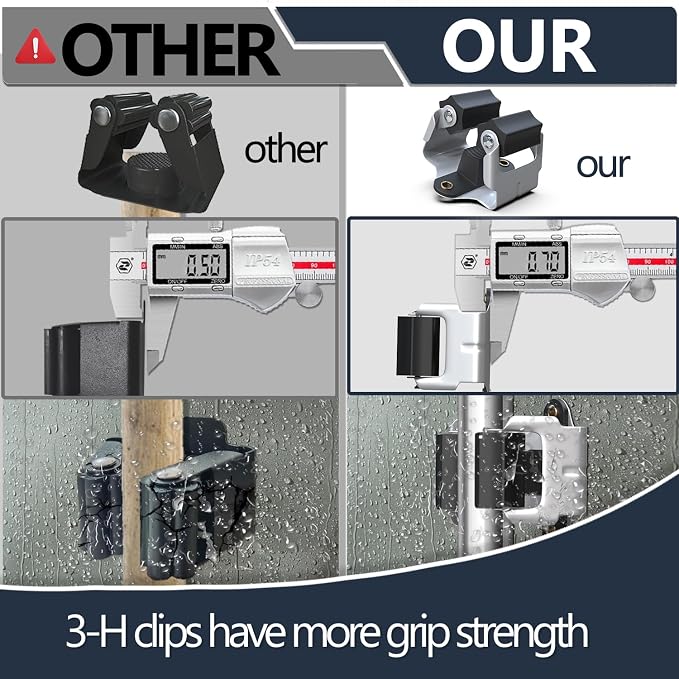 3-H 6 Pack Mop and Broom Holder Big Size Hanging 1 KG Extra, Broom Holder Wall - Image 4
