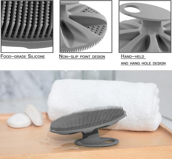INNERNEED Soft Silicone Body Cleansing Brush Shower Scrubber, Gentle - Image 4