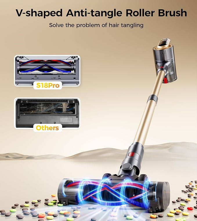 RENDOW Cordless Vacuum Cleaner, 550W 45Kpa 65Mins Vacuum Cleaners - Image 4