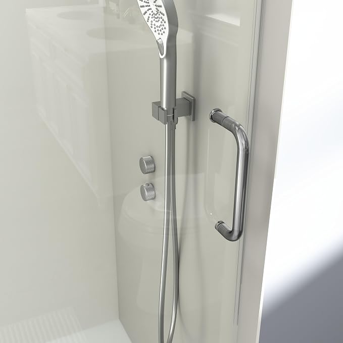Abruzzo 76" Tall Frameless Single Sliding Shower Door - Image 9