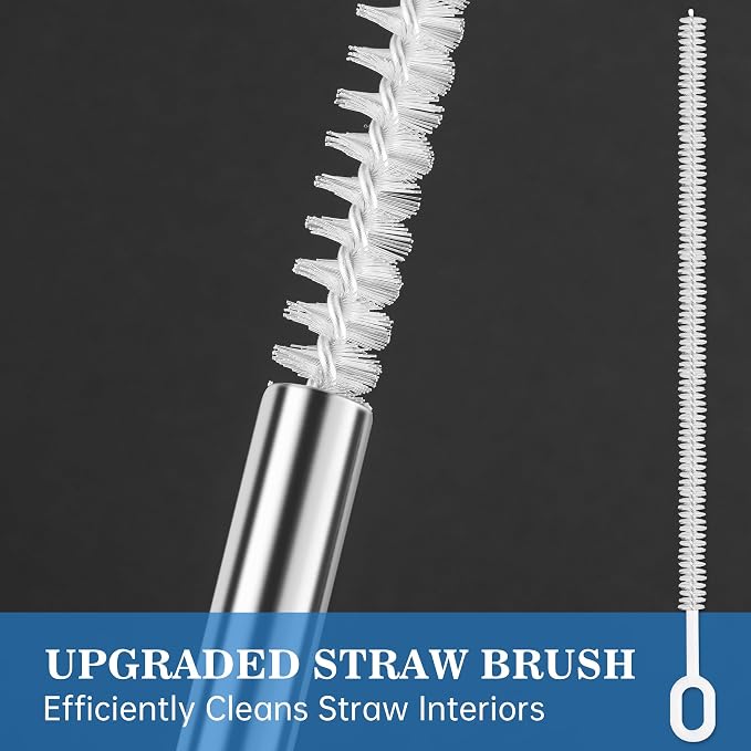 Tomorotec 8PCS 12" Stainless Steel Straws 4 Bent & 4 Straight - Image 6