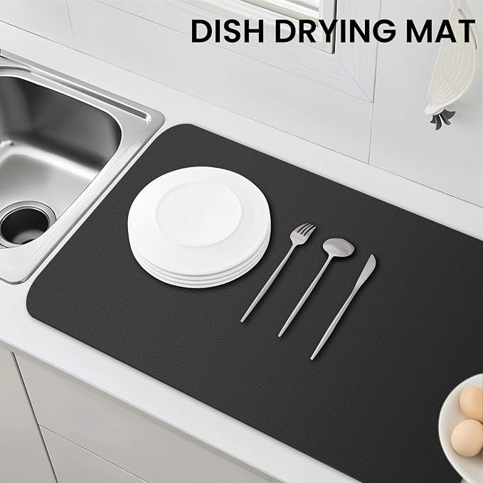 WISELIFE Dish Drying Mat Super Absorbent Drying Mat Large Dish Drying Mats - Image 7
