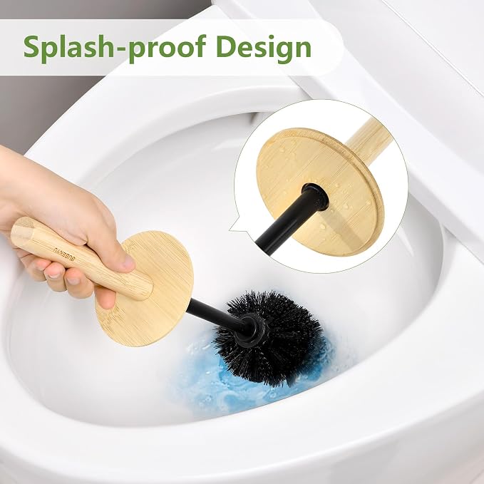 SUBEKYU Toilet Brush, Toilet Bowl Brush and Holder Set, Bathroom Toilet Bowl - Image 4