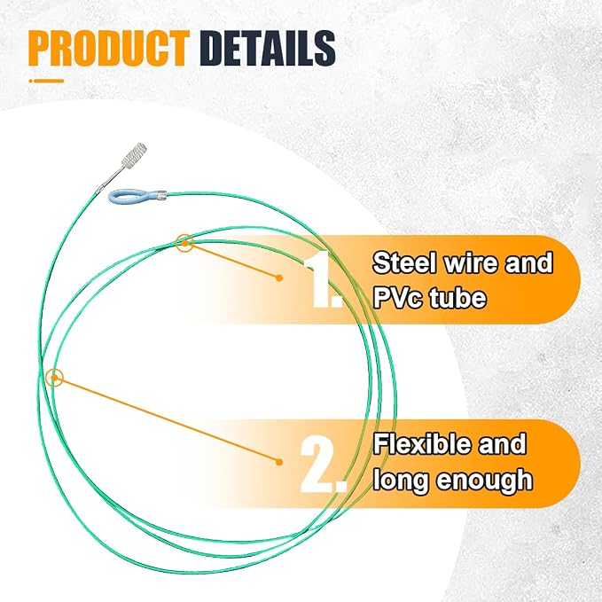 Auto Sunroof Drain Cleaning Tool, 118 Inch Long Flexible Pipe Cleaner - Image 4