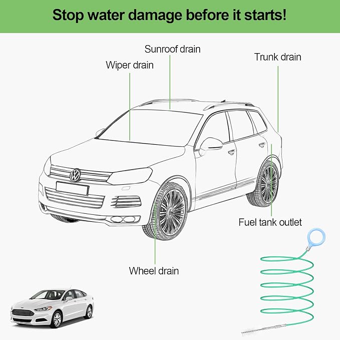 Auto Sunroof Drain Cleaning Tool Long Flexible Drain Brush - Image 3
